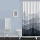 Шторка для ванной комнаты Bathlux 180 x 180 см с водоотталкивающим покрытием, белая с черным принтом