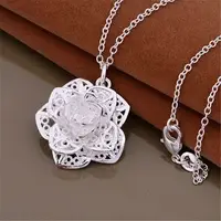 Ланцюжок жіночий з кулоном покриття срібло код 2379