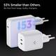 Сетевое зарядное устройство Spigen PE2106EU 65W, White (ACH03720)