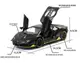 Модель автомобиля Lamborghini Centenario LP770 1:32 — металлическая инерционная машинка с фарами и звуком