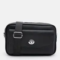 Женская кожаная сумка Borsa Leather K12602bl-black