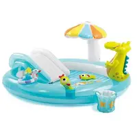 Бассейн надувной - игровой центр Intex "Аллигатор". 201х170х84 см, 160 л. Multicolor  (85330)