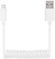Кабель TOTO TKR-52 Spring wire USB cable Lightning 1,2m White