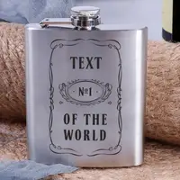 Фляга сталева "№1 of the world" персоналізована, англійська, Крафтова коробка