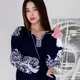 Женское платье Moderika Древо Жизни на синем льне XXXL