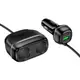 Адаптер автомобильный HOCO Rank dual port car charger Z59 |1USB/1Type-C/2 port 240W cigarette lighter, PD30W/QC|