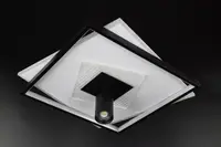 Люстра світлодіодна стельова LED світильник для квартири на стелю лед з пультом 26565 Чорний 10х46х46 см.