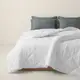 Евро одеяло из натурального хлопка 4 сезона в 220х240 WHITE