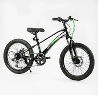 Детский спортивный велосипед 20" дюймов Corso F35 20355 магниевая рама Shimano Revoshift 7 скоростей. Black and Green (138670)