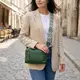 Кожаная женская сумка из стильным бегунком Vintage 22651 Зеленая