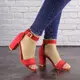 Женские босоножки на каблуке Fashion Moby 1559 39 размер 25 см Красный