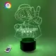 3D ночник "Монки Д.Луффи 2" (УВЕЛИЧЕННОЕ ИЗОБРАЖЕНИЕ) + пульт ДУ + сетевой адаптер + батарейки 3DTOYSLAMP