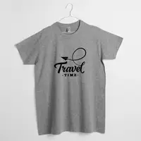 Футболка мужская "Travel time", Серый, XL, английский