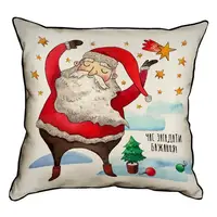 Подушка с мешковины Час загадати бажання! 45x45 см (45PHB_21NG006)