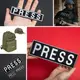 Набор шевронов 3 шт на липучке для журналистов Пресса Press вышитый патч нашивка для работников медиа и СМИ