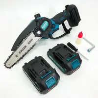 Аккумуляторная цепная мини пила 15 см в кейсе Krafftec (36V 4 Ач) + 2 аккумулятора и индикатором заряда