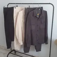 Чоловічий вельветовий костюм MF1997 Чорний M