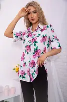 Блуза 167R078-1 колір Біло-рожевий