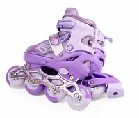Комплект роликів із захистом SC-601 Best Roller колеса PU, що світяться. Violet (розмір 31-34) (186961)