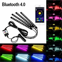 Світлодіодна підсвітка салону авто bluetooth rgb 4х12 APP