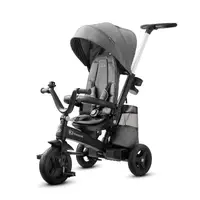 Велосипед детский трехколесный с родительской ручкой KiderKraft EASYTWIST Platinum Grey / Коляска толокар