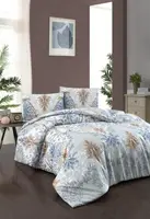 Семейное Турецкое Постельное белье First Choice Homesko Lara Blue (Простынь на резинке)