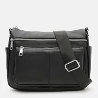 Женская кожаная сумка Borsa Leather K17109bl-black