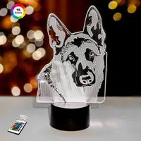 3D ночник "Немецкая овчарка 3" (УВЕЛИЧЕННОЕ ИЗОБРАЖЕНИЕ) 3DTOYSLAMP