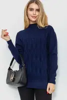 Свитер женский, цвет темно-синий, 221R20PCS4