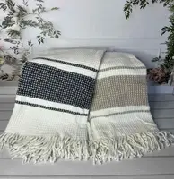 Blue krem плед вафелька 130х170 см. Merinos Туреччина.