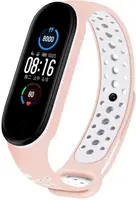 Ремешок UWatch Replacement Sports Strap for Mi Band 5/7 Pink/White