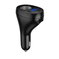 Адаптер автомобильный HOCO Correct three-port cigarette lighter car charger Z61 |2Type-C/1USB/1DC, 17W|