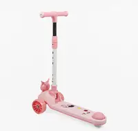 Самокат триколісний Skyper KR-1077 колеса PU зі світлом та музикою. Pink and White (189257)