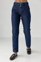 Джинсы Mom fit с застежкой на пуговицах - синий цвет, 36р (есть размеры)