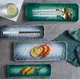 Блюдо прямоугольное 6756 2.2х12.7х35 см голубое