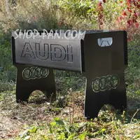 Мангал разборный на 8 шт AUDI с индивидуальной надписью – на подарок