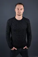 Мужской свитер черный Турция 56187 XL