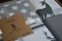 Постільна білизна Фланель Kayra Flannel Premium Noel Gri 200х220см