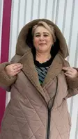 Зимова тепла куртка "Теддік" з плащової тканини  66-68