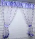 Кухонный комплект 270х170см. шторки с ламбрекеном Цвет фиолетовый с белым Код е777