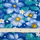 Ткань детская фланель цветы голубые