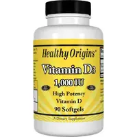 Витамины и минералы Healthy Origins Vitamin D3 1000 IU, 90 капсул