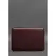 Кожаный чехол для MacBook 14 дюйм Бордовый Crazy Horse