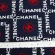 Ткань штапель Бренди Chanel 2 темно синій, Написи