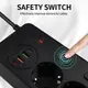 Сетевой фильтр BKL-505 1 QC3.0 + 1 PD20W + 1 Type-C + 1 USB,100-250V, 13А,5 розеток, черный