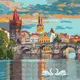 Картина по номерам KHO3616 Вечерняя Прага, 40x40см Идейка