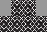 Коврики для дома универсальные 2 пр. 50*80+50*150 см Homytex black