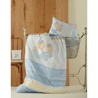 Постільна білизна для немовлят Karaca Home - Mini блакитний перкаль