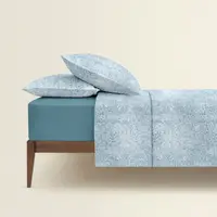 Сімейна постільна білизна з простирадлом на резинці FLORAL BREEZE CS6