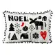 Подушка из мешковины с помпонами Noel 45x32 см (43PHBP_19NG003)